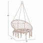 Preview: Hängesessel "Neena" in weiß aus weicher Baumwolle und Polyester 80x73x99 cm