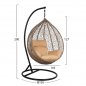 Preview: HANGING ARMCHAIR DEVA NEST IN GRAY WITH CUSHION