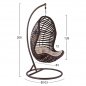 Preview: ΚΡΕΜΑΣΤΗ ΠΟΛΥΘΡΟΝΑ ΦΩΛΙΑ ΜΕ RATTAN ΚΑΦΕ Φ103 x 200 εκ.