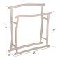 Preview: HANDTUCH HÄNGER AUS TEAK ÄSTEN IN WEIß PATINA 90x28x77-91Hcm