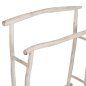 Preview: HANDTUCH HÄNGER AUS TEAK ÄSTEN IN WEIß PATINA 90x28x77-91Hcm
