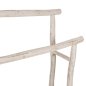 Preview: HANDTUCH HÄNGER AUS TEAK ÄSTEN IN WEIß PATINA 90x28x77-91Hcm