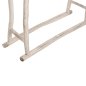 Preview: HANDTUCH HÄNGER AUS TEAK ÄSTEN IN WEIß PATINA 90x28x77-91Hcm