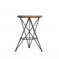 Preview: Hocker Holzsitz Industrial Antique Paris Grau-Woodwell