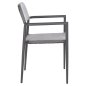 Preview: ALUMINIUMSESSEL GRAU GESTELL & GRAU TEXTILENE 53x51x80cm