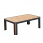 Preview: "GENEVA" 3 SEAT LOUNGE SET IN ALUMINUM AND BLACK TEAK
