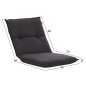 Preview: Armchair cushion in anthracite 48x98x7cm