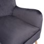 Preview: Ohrensessel MARTA aus Samt in Farbe Grau