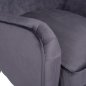 Preview: Ohrensessel MARTA aus Samt in Farbe Grau