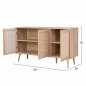 Preview: COLM BUFFET WITH RATTAN DESIGN 120x39x70 cm