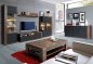 Preview: Melamin Konsolentisch Schrank Ryker in Walnuss und Grau 161,5 x 41,6 x 85,1 cm