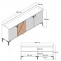Preview: BUFFET MELAMINE WALNUT AND WHITE COLOR 140x40x86cm