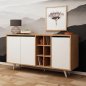 Preview: BUFFET MELAMINE WALNUT AND WHITE COLOR 140x40x86cm