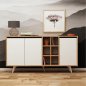 Preview: BUFFET MELAMINE WALNUT AND WHITE COLOR 140x40x86cm