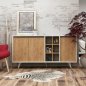 Preview: BUFFETS AUS NUSSBAUM UND WEISSEM MELAMIN 140x40x86cm