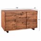 Preview: "NICOLE" BUFFET AUS MASSIVEM AKAZIENHOLZ NATUR 160x45x92cm