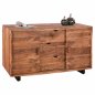 Preview: "NICOLE" BUFFET AUS MASSIVEM AKAZIENHOLZ NATUR 160x45x92cm