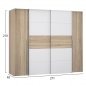 Preview: SCHRANK MIT 4 TÜREN (2 SCHIEBER-2 FEST) LOIS WW2369.02 SONAMA WEISS 271X62X210cm