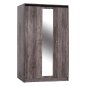 Preview: Wardrobe Jacintha 3 doors with mirror 120 x 53 x 190.5 cm