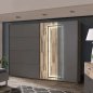 Preview: ΝΤΟΥΛΑΠΑ ΣΥΡΟΜΕΝΗ 2ΦΥΛΛΗ CLAVE HM8799 ME LED ΚΑΡΥΔΙ ΓΚΡΙ 269,9x61,2x210,5 εκ.