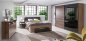 Preview: Schiebe-Schrank Rolan in Walnuss Gloss Schwarz 220,1x61,2x209,7 cm
