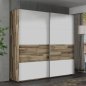 Preview: Schiebeschrank SEREN in natürlich weiß 220x55x210 cm