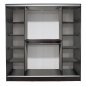 Preview: ADLER SCHIEBESCHRANK AUS MELAMIN WENGE MIT 3-FLÜGELIGEM SPIEGEL WW2461.02 183x60x220 cm