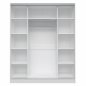 Preview: ADLER SCHIEBESCHRANK AUS MELAMIN WEIß MIT SPIEGEL 3 FLÜGELIG WW2461.03 183x60x220 cm