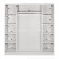 Preview: "ADLER" SCHIEBESCHRANK AUS MELAMIN WEIß MIT SPIEGEL WW2435.03 200X60X210