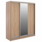 Preview: MELAMIN-SCHIEBESCHRANK ADLER SONAMA MIT 3-FLÜGELIGEM SPIEGEL WW2461.01 183x60x220 cm