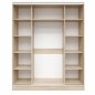 Preview: MELAMIN-SCHIEBESCHRANK ADLER SONAMA MIT 3-FLÜGELIGEM SPIEGEL WW2461.01 183x60x220 cm