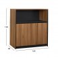 Preview: Professional office cabinet in honey oak and gray tones