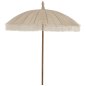 Preview: Parasol with ecru macrame φ250 cm in beige