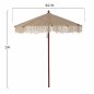 Preview: PROFESSIONAL XENA UMBRELLA MACRAME HANDMADE BEIGE WOODEN FRAME Φ2.3X2.50H m