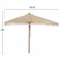 Preview: PROFESSIONAL WAGNER UMBRELLA MACRAME BEIGE FRUIT WITH WOODEN FRAME 3X3X2.50H m