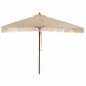 Preview: PROFESSIONAL WAGNER UMBRELLA MACRAME BEIGE FRUIT WITH WOODEN FRAME 3X3X2.50H m