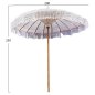 Preview: UMBRELLA LUX BEIGE MACRAME TEAK AND BAMBOO Φ200X250