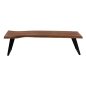 Preview: Sitzbank aus massivem Akazienholz 177x40x46,5 cm