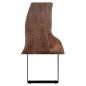 Preview: Sitzbank aus massivem Akazienholz 177x40x46,5 cm