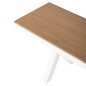 Preview: ALUMINIUMBANK WEISS MIT POLYWOOD-SITZ IN NATURHOLZFARBE 150x36x45Hcm