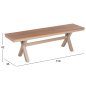 Preview: ALUMINIUMBANK CHAMPAGNERFARBE – POLYWOOD-SITZ IN NATÜRLICHER HOLZFARBE 150x36x45Hcm