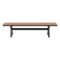Preview: ALUMINIUMBANK ANTHRAZIT- POLYWOOD-SITZ IN NATURHOLZFARBE 220x36x44,5Hcm