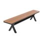 Preview: ALUMINIUMBANK ANTHRAZIT- POLYWOOD-SITZ IN NATURHOLZFARBE 220x36x44,5Hcm