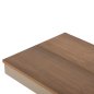 Preview: ALUMINIUMBANK CHAMPAGNERFARBE – POLYWOOD-SITZ IN NATÜRLICHER HOLZFARBE 220x36x44,5Hcm