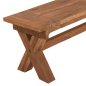 Preview: AUSSENBANK RECYCELTES TEAKHOLZ IN NATÜRLICHER FARBE 220x40x45cm