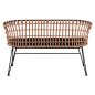 Preview: Gartenbank ,,Allegra“ mit Kissen in Schwarz-Beige