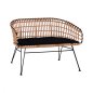 Preview: Gartenbank ,,Allegra“ mit Kissen in Schwarz-Beige