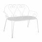 Preview: Garden bench Amore in metal white
