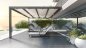 Preview: Pergola with a sail wave Aluminium