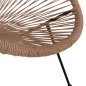 Preview: ACAPULCO SESSEL T. FOLIA SCHWARZES METALL MIT GEDREHTEM GEWEBE 70x73x79 cm